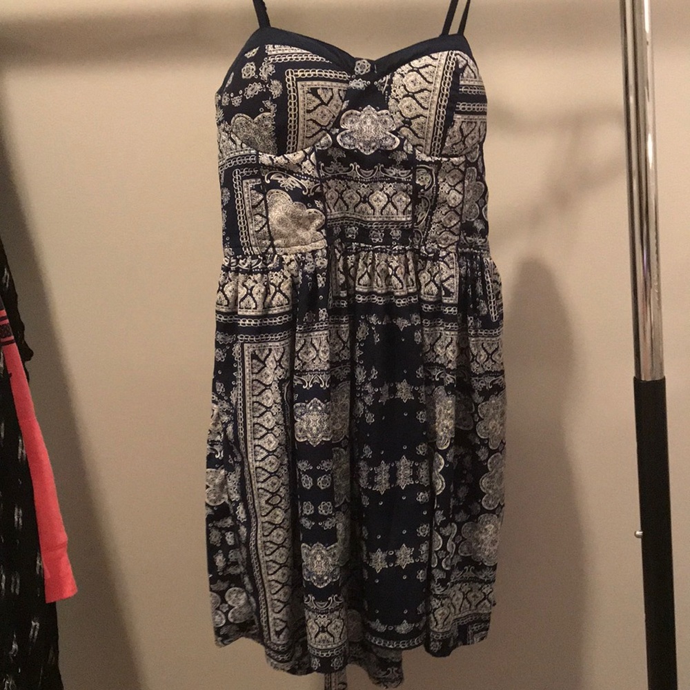 Paisley blue summer dress